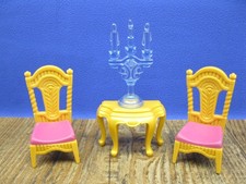 2x Stühle mit Beistelltisch Schloss Möbel Playmobil PF265