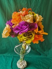 Seidenblumen 15 Stück künstliche Blumen Einzelblumen Deko Strauß Basteln