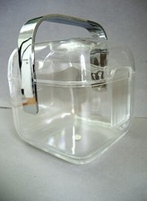 Vintage Guzzini Eiswürfelbehälter Amanda Ice Bucket Entwurf Ambrogio Pozzi Acryl