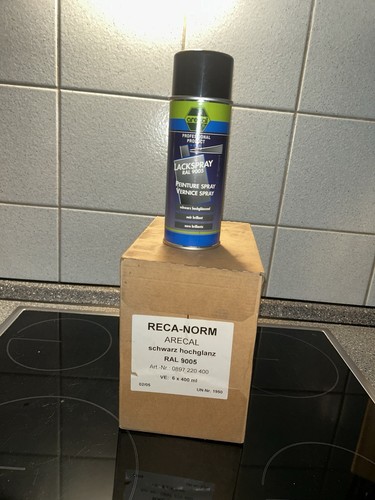 Lackspray 6x400ml schwarz - 6x400ml,