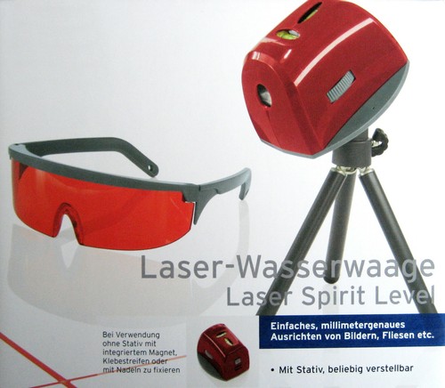 Laser wasserwaage mit - laser-wasserwaage, stativ
