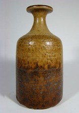 Signierte Kunstkeramik Vase Töpferei RUDI STAHL, Bottle Studio Art Pottery 60er