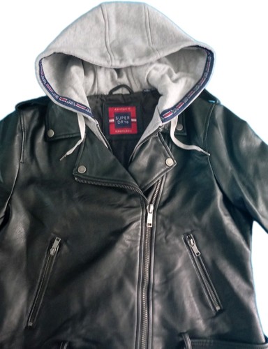 Super dry damen lederjacke - dry,
