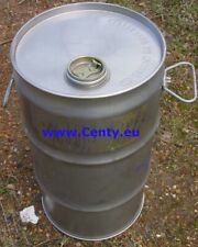 Edelstahlfass 25L Kanister Niro VA Spundes Faß Tonne Behälter Rostfrei Drum Trom