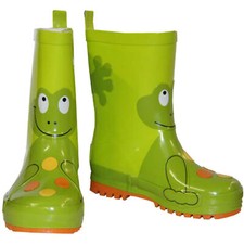 Kinder Gummistiefel Gr. 19-28 Maximo Mädchen Jungs Wasserdicht Frosch Grün