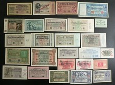26x deutsche Banknoten Geldscheine 1904 bis 1923