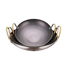 Wok Topf aus Edelstahl mit Wabenstruktur Shabu Hotpot für Zuhause Wandern