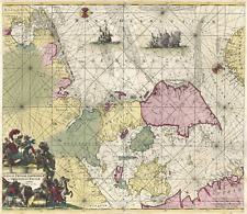 Landkarte "Daniae, Frisiae, Groningae et Orientalis Frisiae" (Dänemark) De Wit, 1690