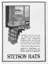 STETSON HÜTE - Vintage Werbung 1926
