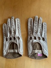 Oldtimer Auto Handschuhe Leder Damen Vintage Retro Größe 5 3/4