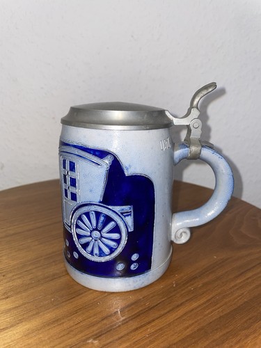 Bierkrug steinkrug zinndeckel - bierkrug,