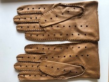 Fahrerhandschuh, Leder, Klettverschluss, Größe 8 1/2 (M)