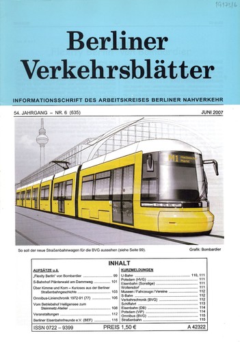 Berliner verkehrsblätter heft - berliner,