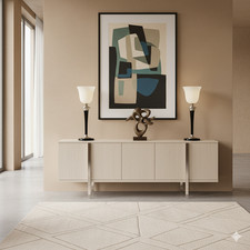 Luxuriöse Art Déco Tischleuchte inklusive Schirm 80 cm, Mazda Leuchte