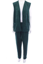 VINTAGE Hosenanzug Samt D 46 dunkelgrün