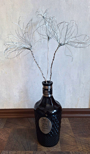 Deko vase aus glasflasche - glasflasche, mit
