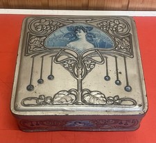 Antike Blechdose Jugendstil um