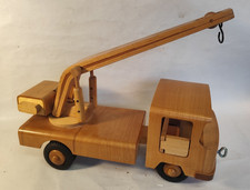 DDR Holzspielzeug FWF Fröbel Werdau LKW Laster Autodrehkran Kranwagen Kran