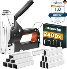 Hinrichs Handtacker Set - 3-in-1 Profi Tacker für Holz - Stofftacker Handwerker 
