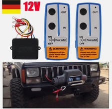 Elektrische Seilwinde 12V mit Funkfernbedienung Offroad Motorwinde Elektrowinde