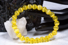 Glas Armband Katzenauge Gelb |