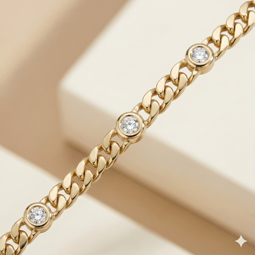 Goldarmband mit brillanten - ,