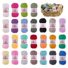 50g Strick- u. Häkelgarn Bambuska Strickgarn Bambus-Viskose Baumwolle unifarben,