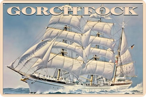 Gorch fock retro blechschild - fock,