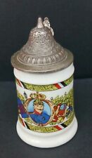 BMF  Schnapskrügel mit Zinnspitzdeckel ,Vintage , im Deckel , Made in W-Germania