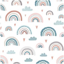 Regenbogen Pastell Stoff