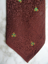 BARBISIO ITALY Designer Krawatte 100% Seide #DUNKELBRAUN/KLEINES MUSTER/SCHMAL!#