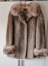 Nutria Halbmantel mit Fuchs