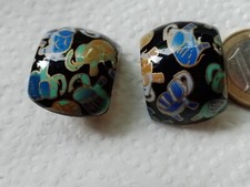 Ohrclips schwarz kleine bunte