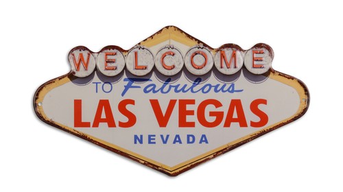 Blechschild las vegas - blechschild, "las