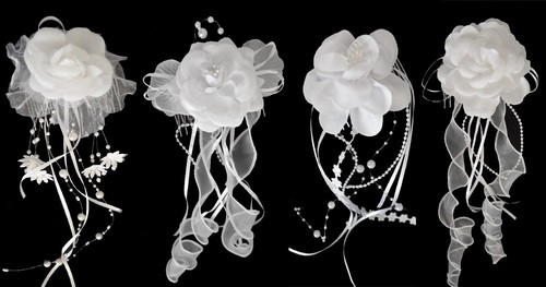 Kopfschmuck haarschmuck weiß - kopfschmuck,