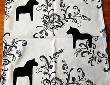 Kissenbezug Kurbits Dalarnapferd aus Schweden Baumwolle