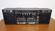  Top-HANSEATIC STEREO GHETTOBLASTER DOUBLE KASSETTEN RECORDER 