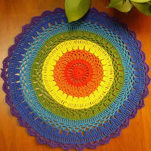 4stück rund handarbeit - 4stück,