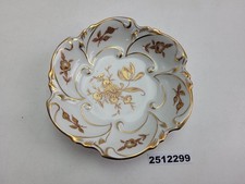 Schale Ilmenau Graf von Henneberg Porzellan Blumen Weiß Gold Goldrand #2512299