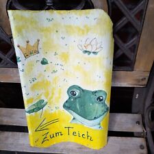 Handbemalte Dachpfanne , aus Haushaltsauflösung . Höhe 40 cm , Breite 24 cm .