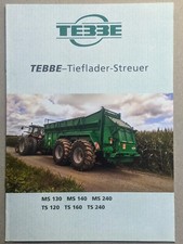 TEBBE Tieflader Streuer Dungstreuer Miststreuer Prospekt Traktor Schlepper