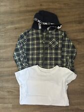 Kapuzenjacke,Kapuzenhemd m.Reißverschluss,Baumwollhemd,Karo, T-Shirt, Größe 104