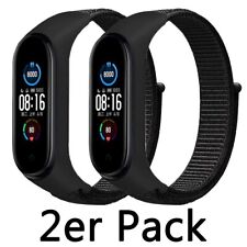 2 Stück Nylon Ersatz Armband in schwarz für Xiaomi Mi Band 3 / 4