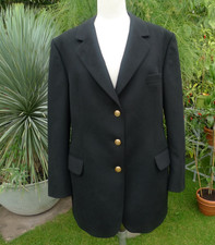 eleganter schwarzer Blazer Sakko Jacket , 100% Kaschmir, ~ Gr. 50/52
