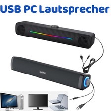 USB PC Lautsprecher Stereo Bass Speaker Multimedia Soundbar für Computer Laptop