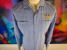 La Martina Freizeithemd Größe XL slim fit Logopatching blau-weis