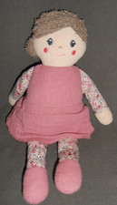 STERNTALER  PUPPE PÜPPCHEN  MIT FLIEDERFARBIGEN KLEID