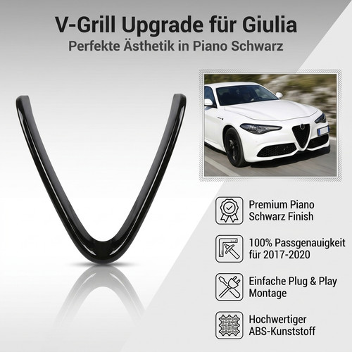 Förmig kühlergrill glänz - v-förmig,