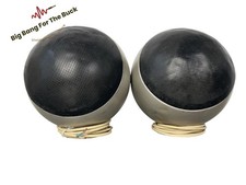 Grundig Kugelboxen 510 Paar • Vintage Lautsprecher •  Space Age Design • Silber