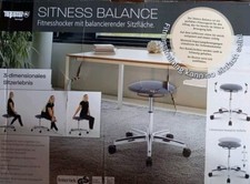 Topstar Hocker Drehstuhl Schreibtischstuhl Sitness Balance Fitness chrom/grau
